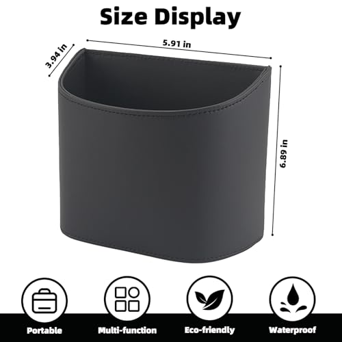 Small Car Trash Can,Cute Leakproof Car Trash Bin,Car Garbage Can Garbage Container Bin Hanging on the Door,Automotive Garbage Cans Organizer for Vehicle Back/Front Seat/Console (Black)