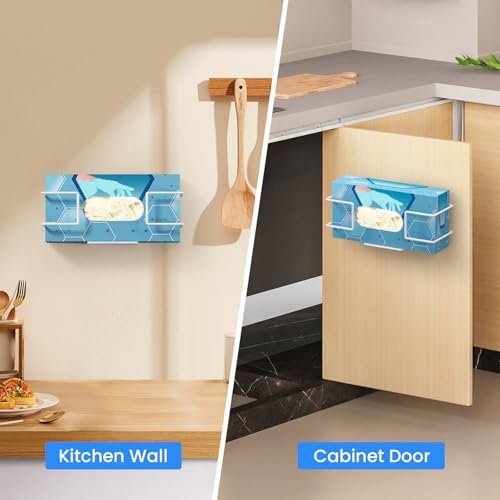 THYGIFTREE Glove Box Holder Wall Mount, Metal Dispenser Rack for Standard 100 Count Disposable Nitrile, Latex & Vinyl Glove Boxes, for Kitchen, Bathroom, Garage, White - color: White - 1Pack (Fits 100 Ct Box)