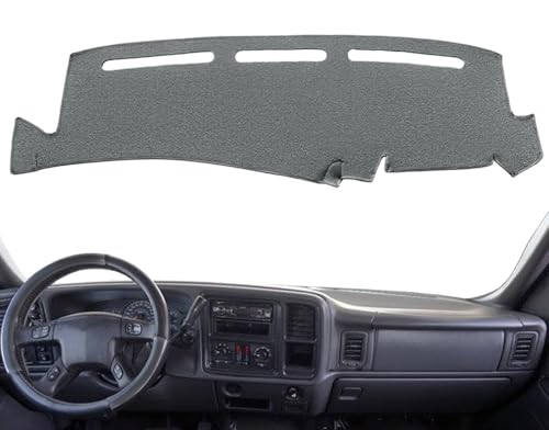 Dash Cover Mat Pad Custom Fit for 1999-2006 GMC Sierra/Chevy Chevrolet Silverado,2000-2006 GMC Yukon XL/Chevy Suburban Tahoe Avalanche,Dashboard Cover Carpet (99-06 Dark Gray) Y55 - color: 99-06 dark gray