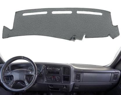 Dash Cover Mat Pad Custom Fit for 1999-2006 GMC Sierra/Chevy Chevrolet Silverado,2000-2006 GMC Yukon XL/Chevy Suburban Tahoe Avalanche,Dashboard Cover Carpet (99-06 Dark Gray) Y55 - color: 99-06 dark gray