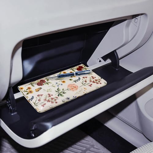 CoBak Car Registration and Insurance Holder - Vehicle Glove Box Car Organizer,Auto Truck Comparment Accessories Case with Magnetic Closure for Driver License,Cards - color: L-Butterfly Wonderland