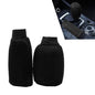 2 PCS/Set Car Gear Shift Knob Cover & Car Handbrake Cover, Anti-Slip Car Gear Shift Handle, Handbrake Cover Gear Cover Set, Universal for Most Cars (Black) - color: Black