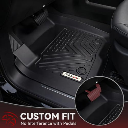 YITAMOTOR Floor Mats for 2019-2026 Chevrolet Silverado/GMC Sierra 1500 & 2020-2026 Chevy Silverado/GMC Sierra 2500HD/3500HD Crew Cab With Underseat Storage Box Bucket Seat, 1st & 2nd Row, Black - style: 2019-2026 w/ Rear Under Seat Storage Box