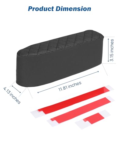 JOYTUTUS Car Door Armrest Pad Compatible with 2019-2025 Ram Elbow Rest Pad, Car Arm Rest Support Cushion, Black 11.81" x 4.13" x 3.15"