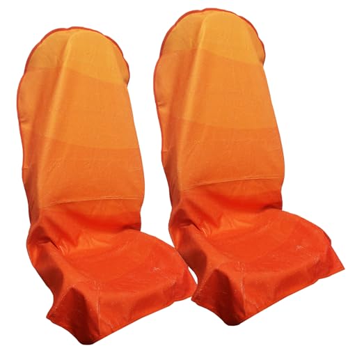 Waterproof Car Seat Cover for Front Seats, Protector for Cars SUVs Trucks, Sweat Towel Seat Covers Bucket for Gym,Workout,Beach,Hiking,Running and Swimming(Orange, 2PCS) - color: Orange, size: 2PCS Front Seat Towel