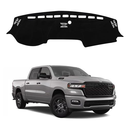 YYCKE Dash Cover Mat Custom Fit for Dodge RAM 1500 2500 3500 2019-2024 2025 2026 Accessories Dashboard Pad Carpet Protector - size: Dodge RAM 1500 2500 3500 2019-2026