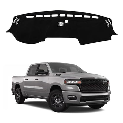 YYCKE Dash Cover Mat Custom Fit for Dodge RAM 1500 2500 3500 2019-2024 2025 2026 Accessories Dashboard Pad Carpet Protector - size: Dodge RAM 1500 2500 3500 2019-2026