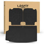 LASFIT Trunk Mat & Backrest Mat for Volvo XC90 2026-2016, All Weather TPE Custom Fit Cargo Liner for Volvo XC90 Cargo Mat, Black, Easy to Clean - size: 2016-2026|For Volvo XC90|Cargo Mats&Backrest Mats