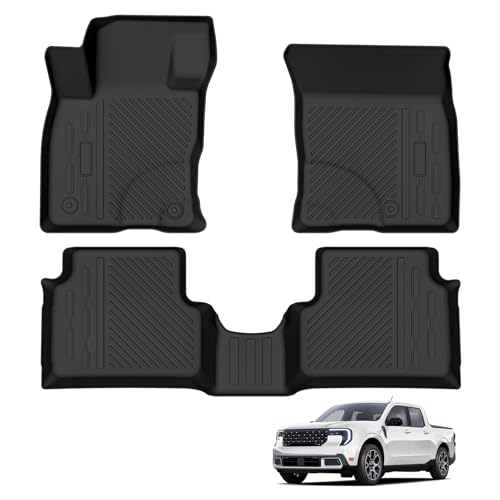 Custom Fit Floor Mats for 2022-2025 2026 Ford Maverick (Not for Hybrid), All Weather TPE Floor Liners, Odorless Full Set Interior Accessories - size: 11)Maverick Gas|2022-2026
