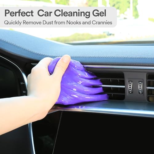 PULIDIKI Car Cleaning Gel Cleaning Putty Car Interior Cleaner Car Detailing Kit Car Cleaning Slime Car Cleaning Supplies Car Accessories Gifts for Men Women Purple - color: Purple