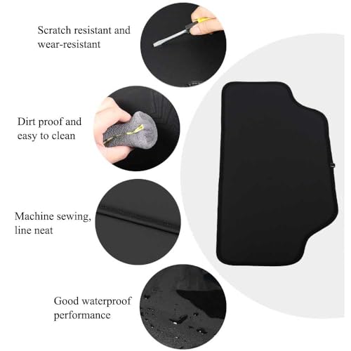 2Pcs Leather Car Seat Back Protectors Kids Kick Mats Waterproof Backseat Covers for Sienna 2021-2025,2026Interior Accessories (Black)