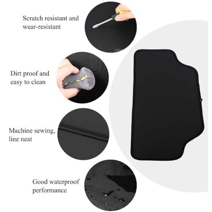 2Pcs Leather Car Seat Back Protectors Kids Kick Mats Waterproof Backseat Covers for Sienna 2021-2025,2026Interior Accessories (Black)