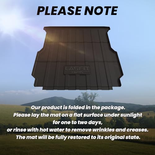 LASFIT Frunk Mats&Truck Bed Mats for Rivian R1T 2024-2022，All Weather Frunk Mats TPE Front & Rear Cargo Liner Custom Fit R1T Truck Bed Mat Black, Tasteless, Durable and Easy to Clean