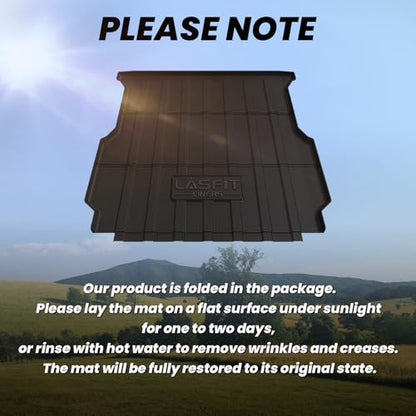 LASFIT Frunk Mats&Truck Bed Mats for Rivian R1T 2024-2022，All Weather Frunk Mats TPE Front & Rear Cargo Liner Custom Fit R1T Truck Bed Mat Black, Tasteless, Durable and Easy to Clean