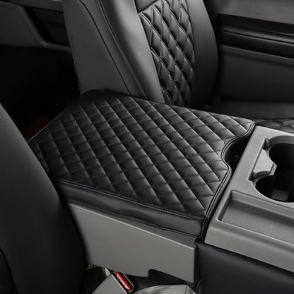 F150 Center Console Cover Compatible with 2015-2025 Ford F150 Accessories, 2017-2024 F250 F350 F450 with 40/20/40 Jump Seat, Leather Armrest Cover Center Console Cushion (Jump Seat Only) - size: Jump Seat 15-24 F150 &17-24 F250