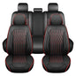 Huidasource Black & Red Car Seat Covers, Waterproof Faux Leather Universal Fit Most Cars Sedans SUVs Trucks Airbag Compatible, Cup Holder Access, Car Seat Compatible, Easy Install, Wipes Clean - color: B-Black&Red, size: 5pcs Full Set