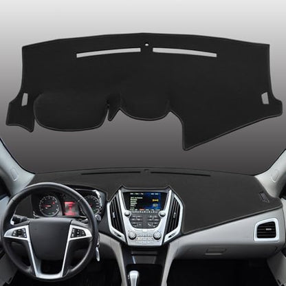 Dash Cover Mat Custom Fit for GMC Terrain with Light Sensor Without CWS Display and Speaker, Dashboard Pad Carpet Protector (Black) K370A