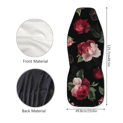 Pehede Car Seat Cover Luxurious Flowers Front for Cars, Easy to Install Cover Set, Accessories Auto Trucks Van SUV,2 Packs - color: Multi20