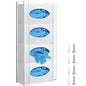 Weysat Wall Mounted Acrylic Glove Box Holder Double Dispenser Floating Glove Box Organizer Storage Rack for 4 Boxes for Kitchen Cleaning Closet Lab Exam Office (21.1 h x 10.2 W x 3.5 D) - size: 21.1" H x 10.2" W x 3.5" D