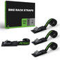 EBike Rack Straps, 4 Pieces, 39 in (1 m) Length, 0.8 mm Width, 440 lbs (200 kg) Load Capacity, Clamp Lock Lashing Straps for All Bike Racks, Roof Racks & Kayaks(Packaging May Vary)