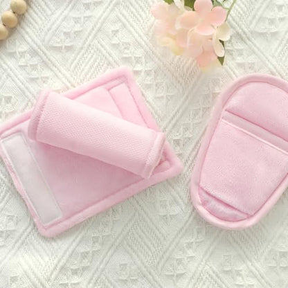 SWESEN Baby Car Seat Strap Covers, 3 Piece Soft Car Seat Strap Shoulder Pads for Baby Girls Boys, Double-Sided Use carseat Straps Covers for Stroller, Car Seats, Pushchair, Pink - color: Pink