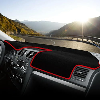 Car Dashboard Cover Anti-Scratch Dash Cover Interior Dash Covers - for VW for Jetta 5 A5 MK5 2006 2007 2008 2009 2010, A Red Side