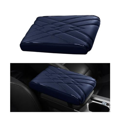 Car Center Console Cover, Memory Foam Vehicle Arm Rest Seat Box Cushion Pad, Scratch & Wear Resistant Automotive Middle Console Protector, Universal for SUV Automobile Truck (Blue) - color: Blue