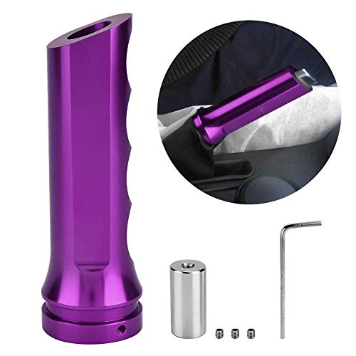 Aramox Universal Auto Car Aluminum HandBrake Cover Handle Protector Hand Brake Sleeve Car Modificate Accessories Case () - color: Purple