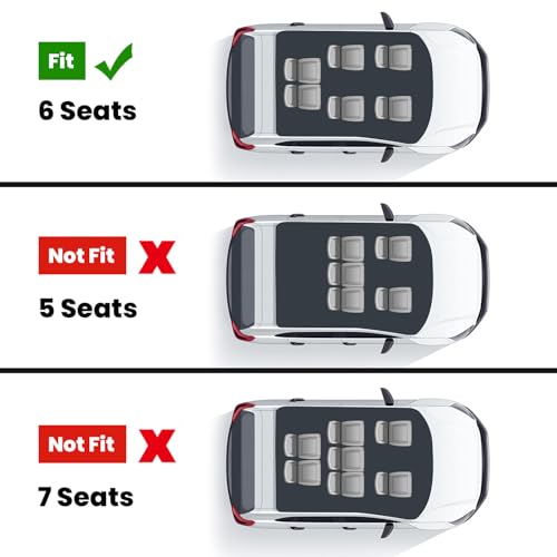 LASFIT Floor Mats for Tesla Model X 6 Seater & Model X Plaid 2026 2025 2024 2023 2022 2021, All Weather TPE Custom Fit Floor Liners 1st & 2nd & 3rd Front & Rear Row Car Mats, Black