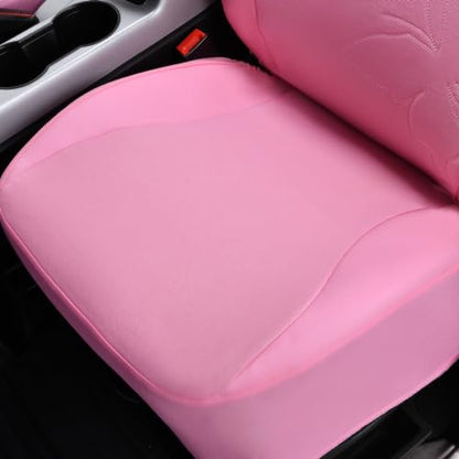 Flying Banner Butterfly car seat Covers ful Set Fashion Universal Lady Woman Female Rear Bench Split Colorized (Full Set - Lace, Solid Pink) - color: Solid Pink Lace, size: Full set