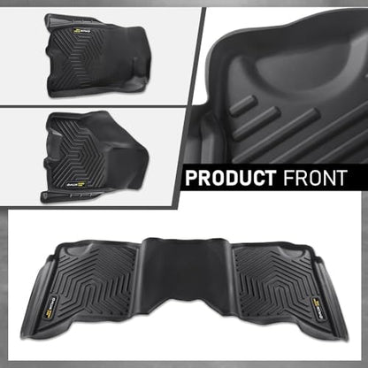G-PLUS Cargo Liners Compatible with 2009-2018 Dodge Ram Crew Cab(Not Fit Quad Cab & Tradesman) All Weather Full Cover Protection 1st & 2nd Row 3PCS TPE Car Floor Liners Accessories - size: Fit Dodge Ram 09-18 | Crew Cab | 3PCS