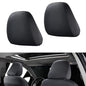 2 PCS Car Seat Headrest Cover, 9" x 10.6" Knitted Stretch Breathable Fully Surrounded Simple Dust Cover, Reusable Flexible Headrest Protector, Universal for Most Cars (Black) - color: Black