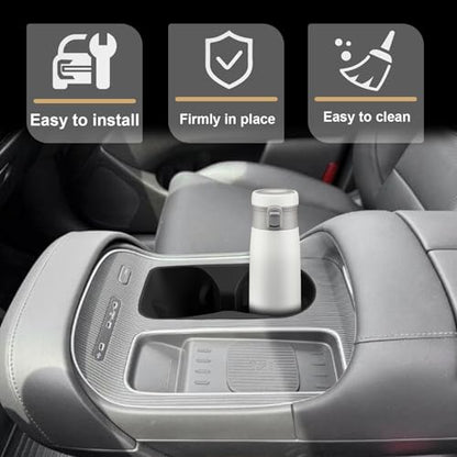 Muslogy Center Console Cup Holder Inserts Compatible with 2026 Hyundai Palisade Accessories Middle Console Drink Holder Silicone Liner Organizer Non-Slip Drink Stopper - size: 2026 Palisade