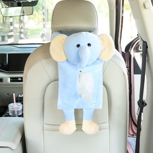 Plush Monkey Tissue Box Holder, Plush Pocket Tissue Cover for Car, Home, Office, Desk, Bathroom, Cute Decorative Soft Organizer (Long Leg Elephant) - color: Long Leg Elephant
