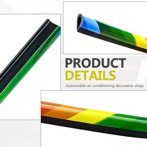 Automotive 20PCS Universal Car Air Conditioner Vent Trim Decoration Strip Bendable Vent Outlet Trim for Most Cars SUVs and Trucks with Straight Grilles, Rainbow - color: Rainbow