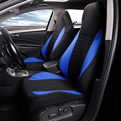 Moly Magnolia Car Front Seat Covers, Blue, Mesh, Universal Fit, Compatible with Car, Truck, Van, SUV, Automotive Front Seat Cover Pair - color: Blue