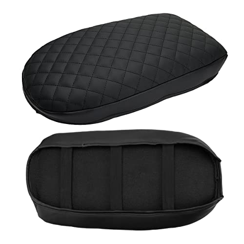 INTGET Center Console Armrest Cover for Toyota RAV4 Accessories 2025 2024 2023 2022 2021 2020 2019 Leather Middle Console Lid Pad Arm Rest Covering Car(Black with Cushion Texture) - color: black with cushion texture