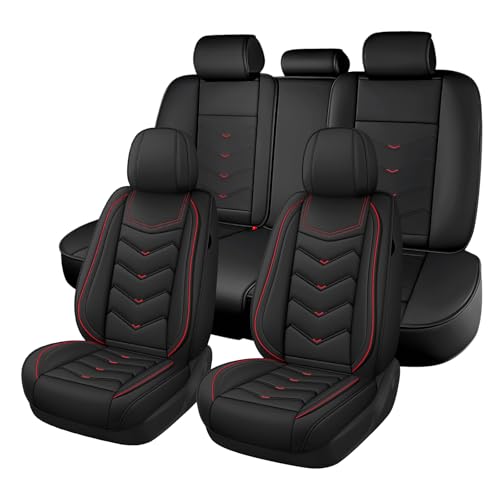 Car Seat Cover for KIA Soul 2010-2025, Seat Covers Full Set,Non-Slip Waterproof seat Cover,Wear-Resistant Nappa Leather car seat Covers. (Standard 5 Seats/Black) - color: Black, size: Standard 5 Seats