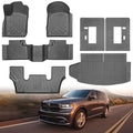 Floor Mats & Cargo Liner for 2011-2015 Dodge Durango 6 Seats, All Weather TPE Floor Liners Custom Fit Durango Heavy Duty Car Mats 1st & 2nd & 3rd Row & Trunk Mat Accessories Odorless Anti Slip Black - style: 14) For Dodge Durango 6 Seats | 2011-2015 | Com