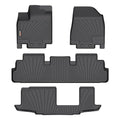 Binmotor-All Weather Floor Mats for Nissan Pathfinder 2022-2026, 8 Passenger, 3 Rows, for Infiniti QX60 7 Passenger, Heavy Duty Car Floor Liners Pathfinder Accessories - style: 1) Car Mats for Nissan Pathfinder 8 Seats (2022-2026)