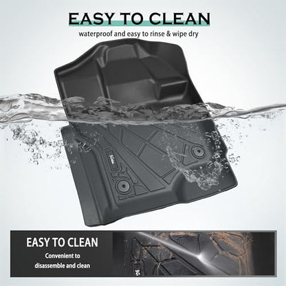 KARPAL Floor Mats for 2015-2025 2026 Ford F-150 SuperCrew (Includes 2022-2026 Lightning), Custom Fit TPE All Weather Ford F150 Accessories 1st & 2nd Row Floor Liner - style: 2015-2026 | For Ford F-150 SuperCrew | 1st & 2nd Row