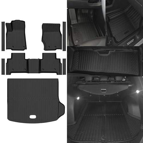 Custom Fit Floor Mats for Jeep Grand Cherokee (Include 4xe Not WK or L) 2022-2026, All Weather TPE Floor Liners with Trunk Mat & Door Sill Guard, Odorless Full Set Interior Accessories - size: 28)Grand Cherokee|2022-2026