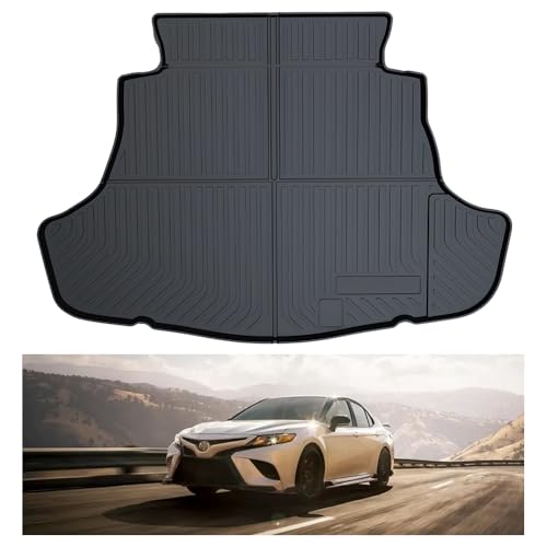All Weather Rear Cargo Liners Trunk Tray Mats Protector Custom Compatible with 2018 2019 2020 2021 2022 2023 2024 2025 Toyota Camry, 3D Waterproof Durable Odorless Flexible Black TPO Accessories - size: 3）For Toyota Camry I 2018-2026 I Trunk Mat