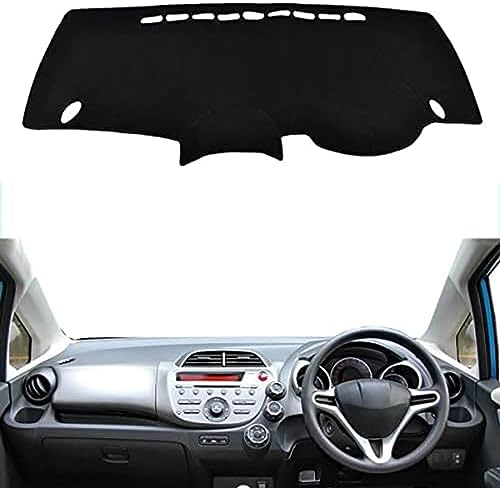 BIVVI Dashboard Cover,Fit for Honda Fit 2009-2013 Sun Protection Non-Slip Pad Dashboard Decorative Interior Accessories - color: Rhd Blue Edge