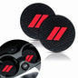 2Pcs Car Cup Holder Coaster for Challenger Dakota Charger SRT Avenger Durango Accessories Anti Slip Cup Holder Insert Coaster (Red)