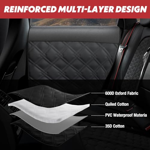 Surfcabin Dog Car Door Protector – 20% Larger Design for Sedans, Family Cars and Small SUVS, 2 Packs Thickened Waterproof Door Panel Covers, Protects Doors from Dog Scratching - size: Standard [Fit for Sedan/Family Car/Small SUV]