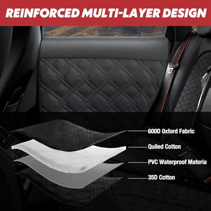 Surfcabin Dog Car Door Protector – 20% Larger Design for Sedans, Family Cars and Small SUVS, 2 Packs Thickened Waterproof Door Panel Covers, Protects Doors from Dog Scratching - size: Standard [Fit for Sedan/Family Car/Small SUV]