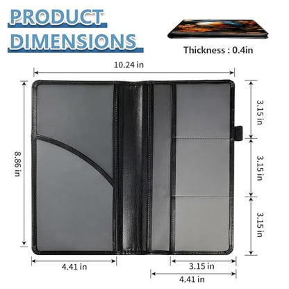 Car Registration and Insurance Holder for Women Men,Automobile License Document Card Holders Vehicle Glove Box Organizer Leather Accessories Driver Essential,Kingfisher Autumn Berries - color: Kingfisher Autumn Berries