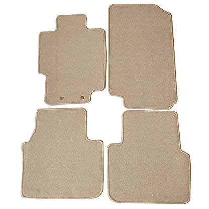 Floor Mats Compatible with 2004-2008 Acura TL, Front & Rear Beige 4PC Nylon Car Floor Carpets Carpet Liner by IKON MOTORSPORTS, 2005 2006 2007
