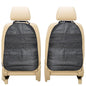 2PCS Kick Mat Back Seat Protector, Waterproof Car Backseat Cover for Kids with 2 Storage Mesh Pockets, Universal Vehicle Seat Back Organizer Protect from Dirt and Mud